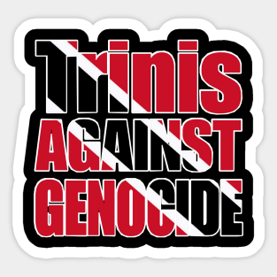 Trinis Against Genocide - Flag Colors - Front Sticker